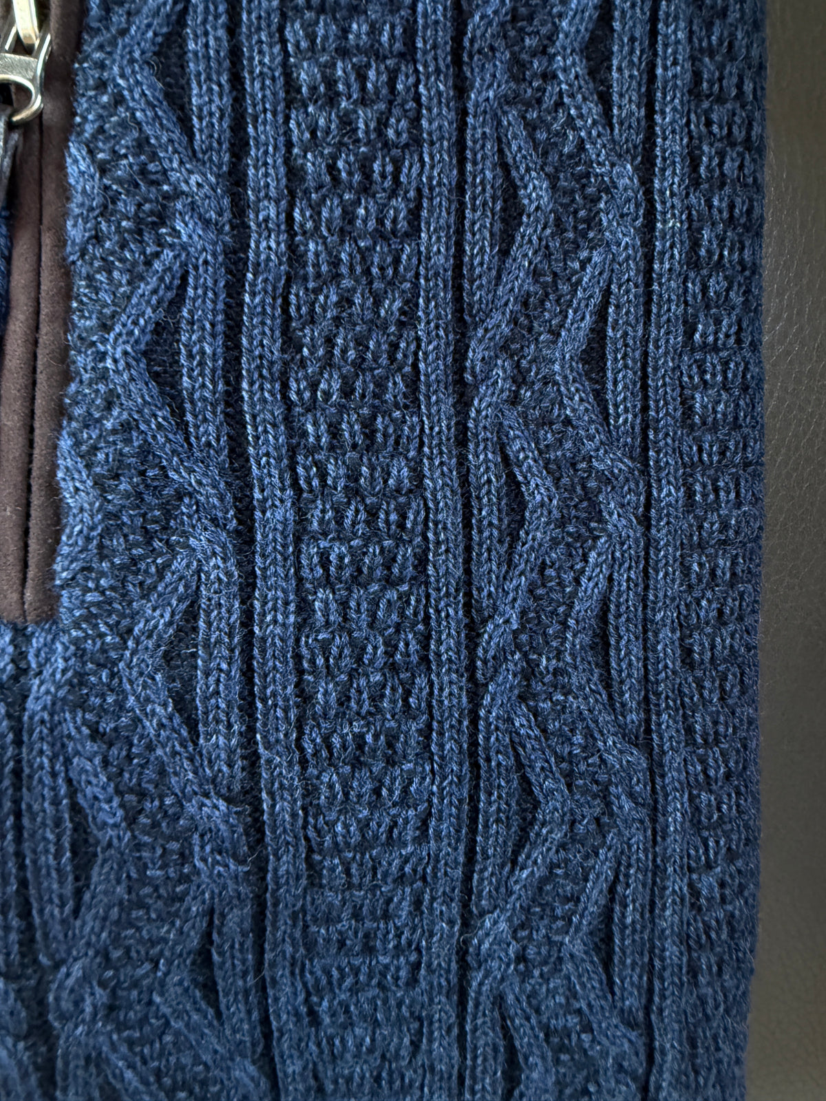 fISHERMAN KNIT ZIP MOCK NAVY 